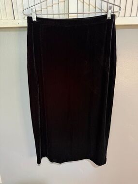 DKNY Black Velvet Pencil Skirt Sz M